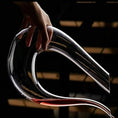 Load image into Gallery viewer, Crystal U-shaped 1500ml Wine Decanter